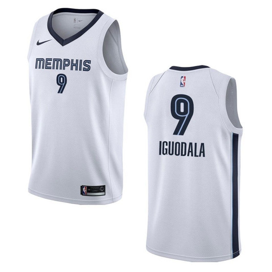 Memphis Grizzlies 9 Andre Iguodala Association Swingman White 3D Jersey