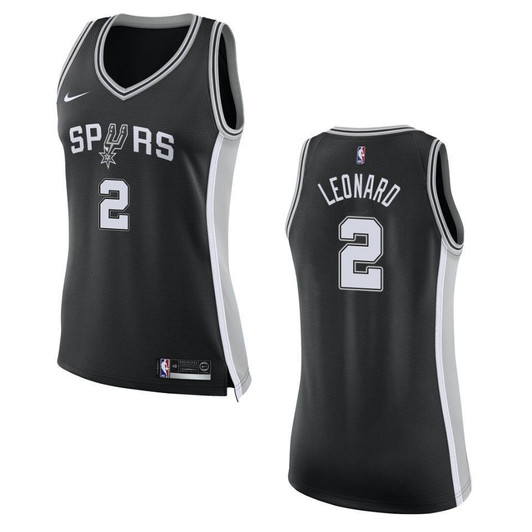 Wosan Antonio Spurs 2 Kawhi Leonard Icon Swingman Black 3D Jersey