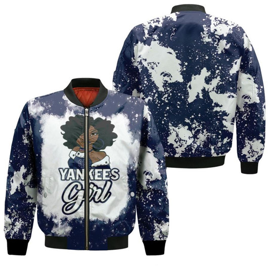 New York Yankees Girl African Girl MLB Team Allover Design Gift For New York Yankees Fans Bomber Jacket