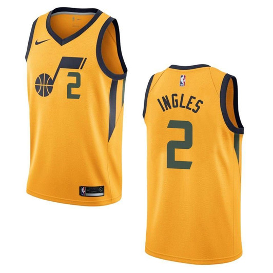 Utah Jazz 2 Joe Ingles Statement Swingman Yellow 3D Jersey