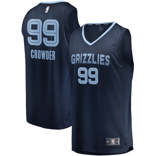 Jae Crowder Memphis Grizzlies Fanatics Branded Fast Break Player Navy Icon Edition 3D Jersey