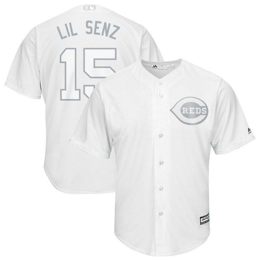 Nick Senzel Lil Senz Cincinnati Reds Majestic 2019 Players Weekend Player Jersey White 2019