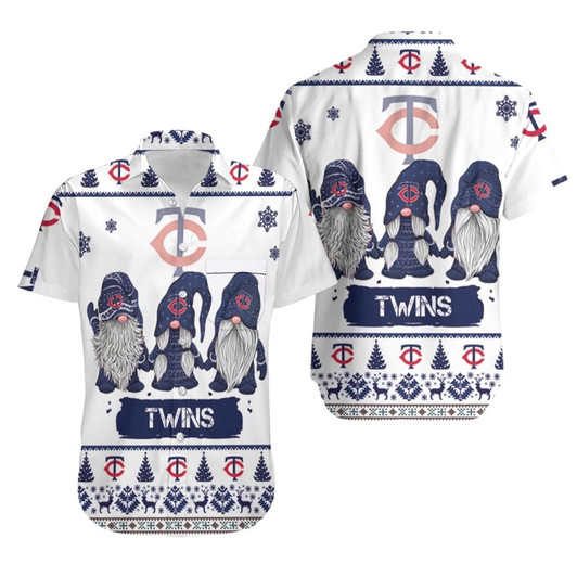 Christmas Gnomes Minnesota Twins Ugly Sweatshirt Christmas 3D Hawaiian Shirt