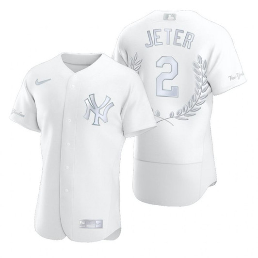 New York Yankees Derek Jeter #2 2020 Mlb White Jersey