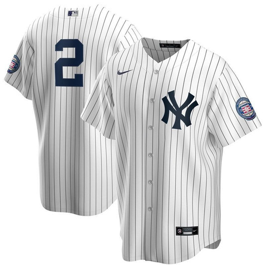New York Yankees Derek Jeter #2 2020 Mlb White Jersey