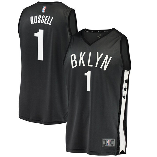 Dangelo Russell Brooklyn Nets Fast Break Replica Jersey Statement Edition Black 2021