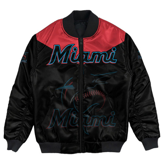 Miami Marlins Bomber Jacket Drinking Style - MLB