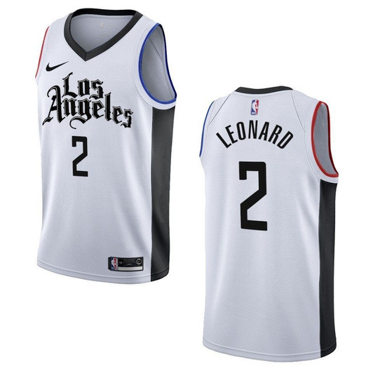 2021 20 Los Angeles Clippers 2 Kawhi Leonard City Swingman White 3D Jersey