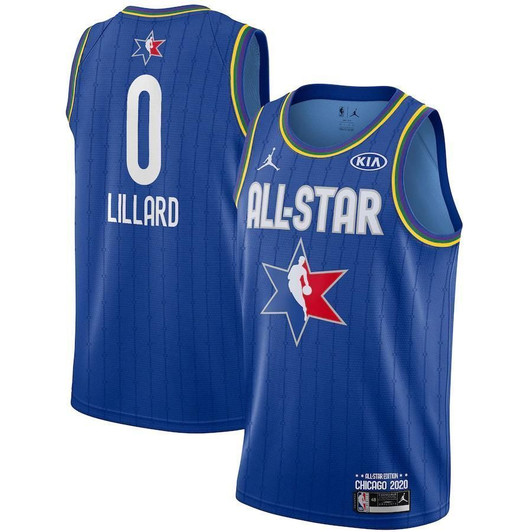 Damian Lillard Jordan Brand 2021 Nba All Star Game Swingman Finished Blue 3D Jersey