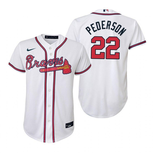 Atlanta Braves #22 Joc Pederson 2020 White Jersey Gift For Braves Fans