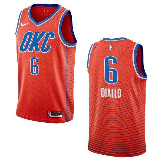 Oklahoma City Thunder 6 Hamidou Diallo Statement Swingman Orange 3D Jersey
