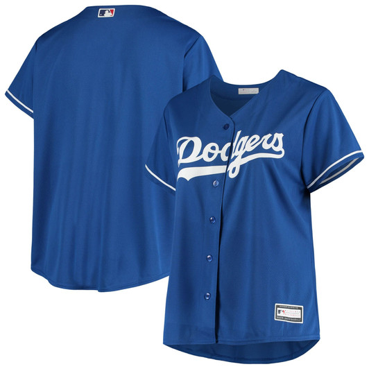WomenS Royal Los Angeles Dodgers Plus Size Sanitized Replica Team Jersey