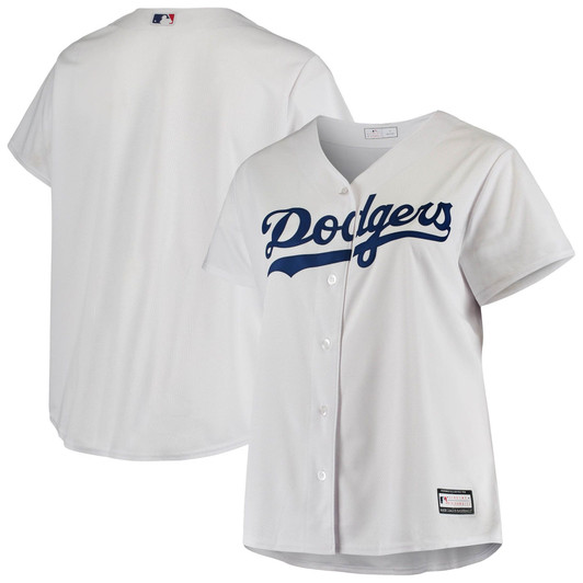WomenS White Los Angeles Dodgers Plus Size Sanitized Replica Team Jersey
