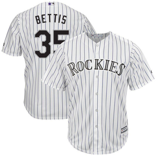 Chad Bettis Colorado Rockies Majestic Home Cool Base Jersey White 2019