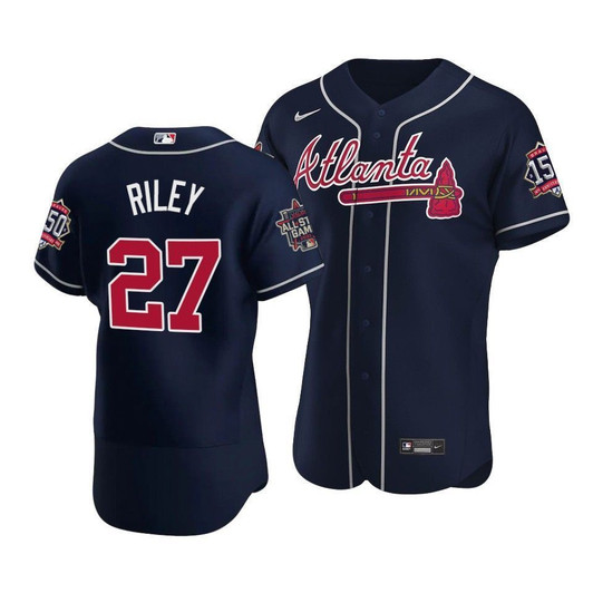 Atlanta Braves Austin Riley #27 2021 Mlb All-Star Game Patch Team Jersey Navy