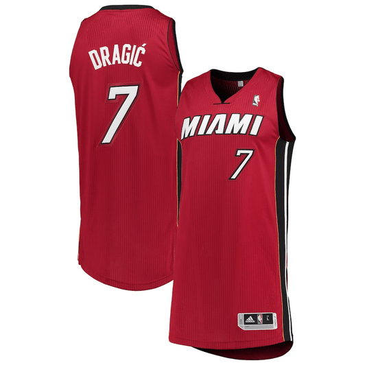 Goran Dragic Miami Heat Adidas Finished Red 3D Jersey