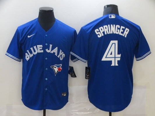 4 Toronto Blue Jays George Springer Royal Blue Jersey