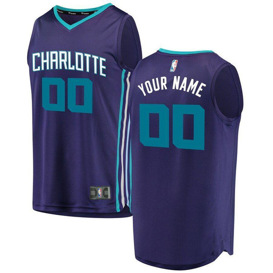 Charlotte Hornets Fast Break Custom Jersey Purple Statement Edition