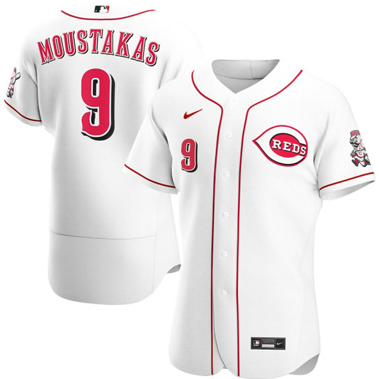 Men'S Cincinnati Reds Mike Moustakas White Home Player Baseball Jersey Mlb Baseball Jersey1100