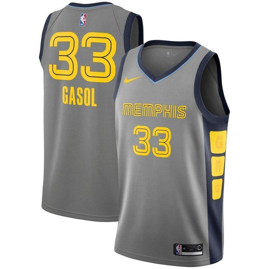 Marc Gasol Memphis Grizzlies City Edition Jersey Gray 2019