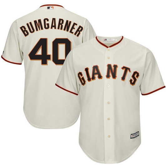 Madison Bumgarner San Francisco Giants Majestic Cool Base Player Jersey Cream 2019