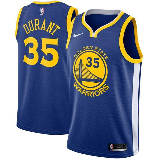 Kevin Durant Golden State Warriors Jersey Royal Icon Edition 2019