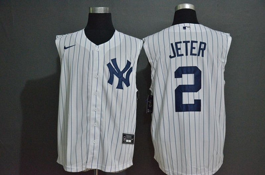 New York Yankees Derek Jeter #2 2020 Mlb White Jersey