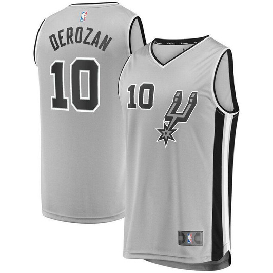 DeMar DeRozan San Antonio Spurs Fast Break Player Jersey Silver Statement Edition