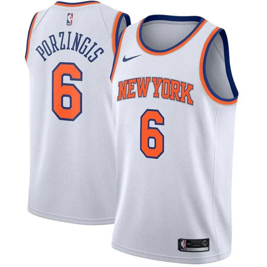 Kristaps Porzingis New York Knicks Nike Replica Replica Replica Swingman Nba Jersey White - Association Edition
