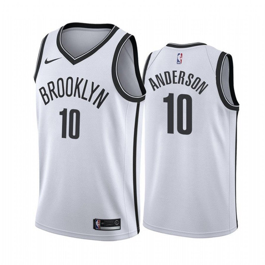 Men'S Justin Anderson Brooklyn Nets White Association 2020 Nba Jersey