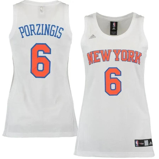Kristaps Porzingis New York Knicks Adidas Women'S Fashion Replica Jersey - White