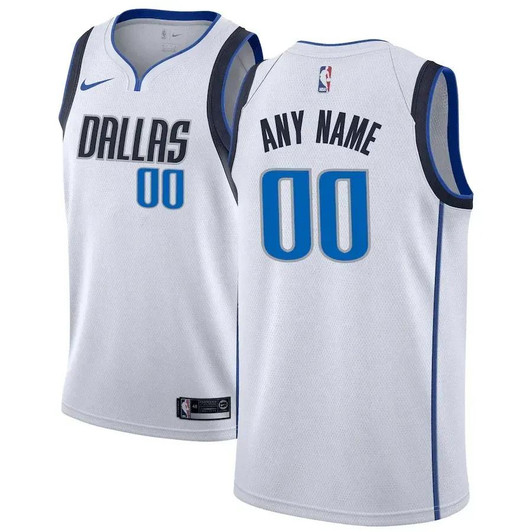 Dallas Mavericks Nike Replica Replica Replica Custom Swingman Jersey White - Association Edition