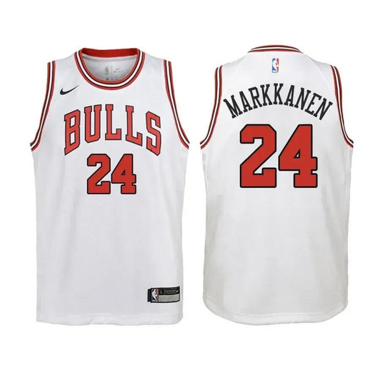 Bulls Lauri Markkanen #24 Association Edition White Jersey