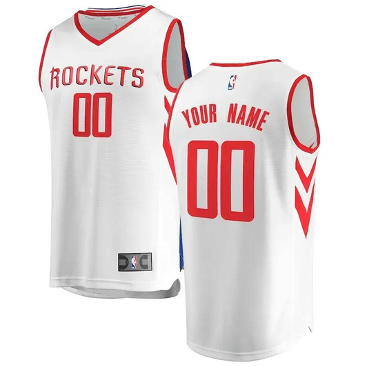 Houston Rockets Fast Break Custom Replica Jersey White - Association Edition