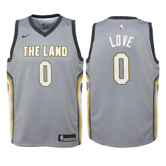 Cavaliers Kevin Love #0 City Edition Gray Jersey