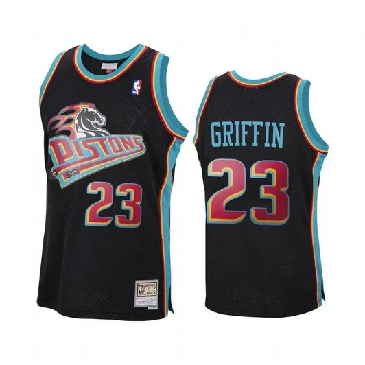 Men'S Blake Griffin Detroit Pistons Black Jersey 2020 Reload Classic