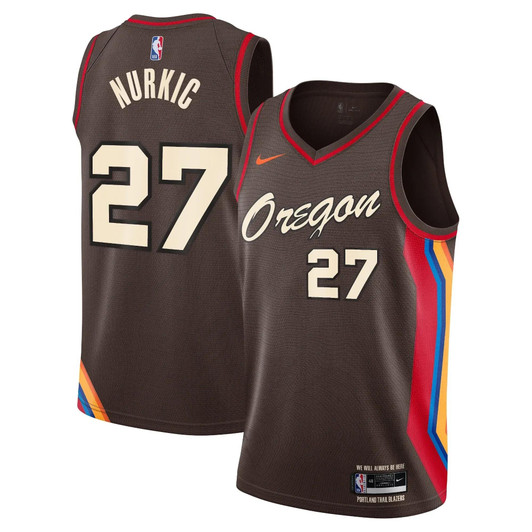 Portland Trail Blazers Nike Replica Replica Replica City Edition Swingman Jersey - Jusuf Nurkic -