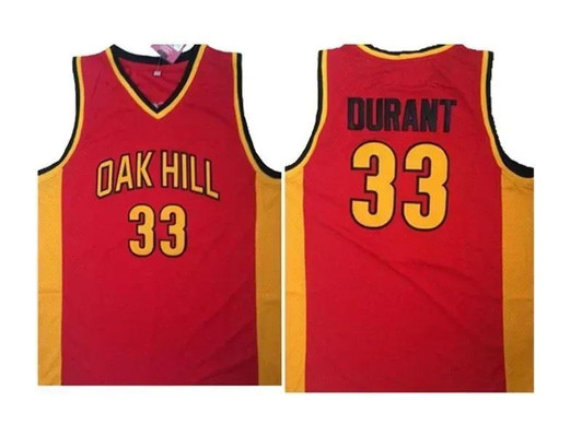 Unisex High School Red Kevin Durant   College Basketball Jersey