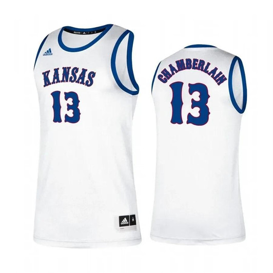 Unisex Kansas Jayhawks Wilt Chamberlain Classic Jersey White