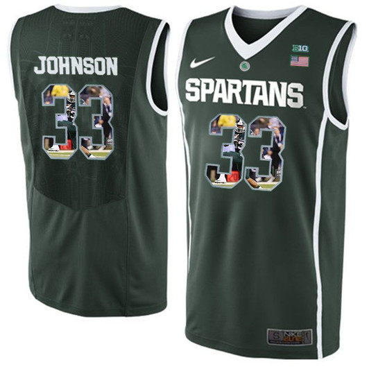 Unisex Michigan State Spartans Magic Johnson Dark Green Big 12 Jersey