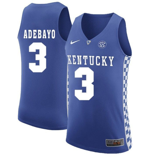 Unisex Kentucky Wildcats Royal Edrice Adebayo   Basketball Jersey