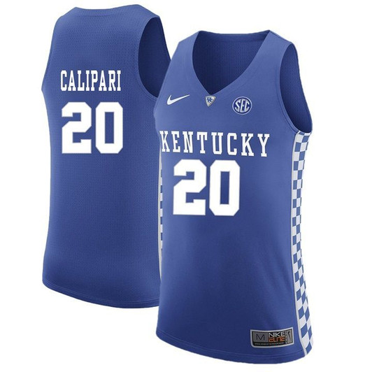 Unisex Kentucky Wildcats Royal Brad Calipari   Basketball Jersey