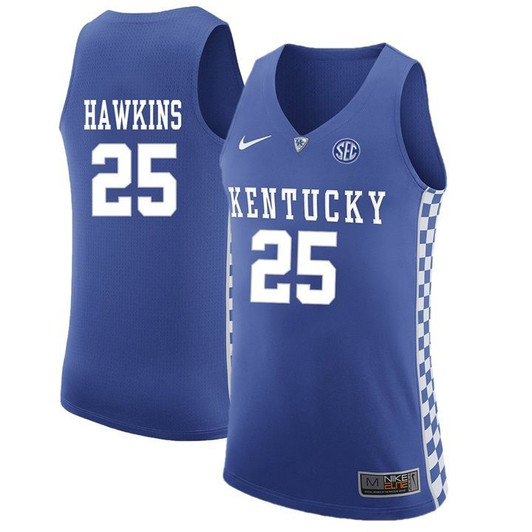 Unisex Kentucky Wildcats Royal Dominique Hawkins   Basketball Jersey
