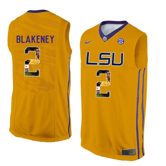Unisex Lsu Tigers Gold Antonio Blakeney College Basketball Jersey