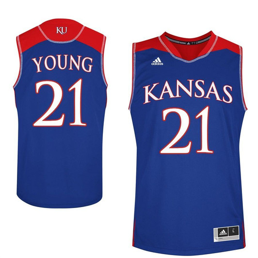 Unisex Kansas Jayhawks Royal Clay Young College Basketball Jersey