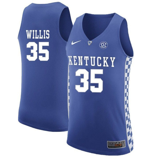 Unisex Kentucky Wildcats Royal Derek Willis   Basketball Jersey