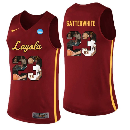 Loyola Ramblers Maroon Cameron Satterwhite College Basketball Portrait Jersey