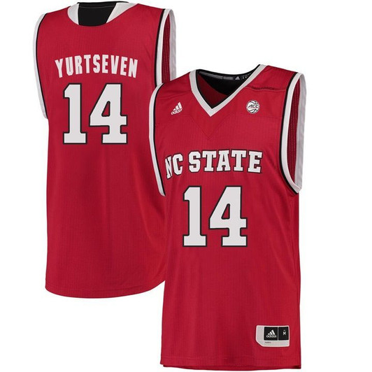 Unisex North Carolina State Wolfpack Red Omer Yurtseven   College Basketball Jersey