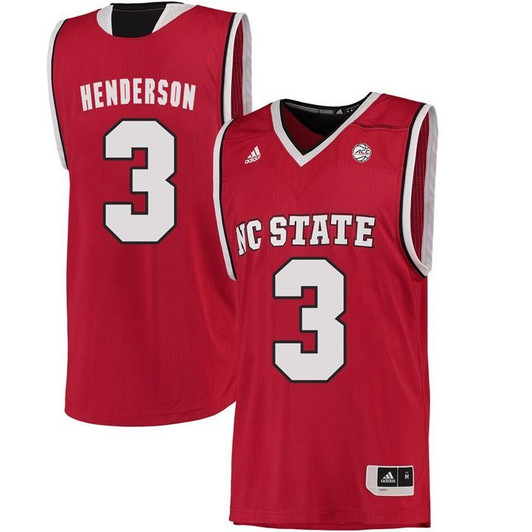 Unisex North Carolina State Wolfpack Red Terry Henderson   College Basketball Jersey