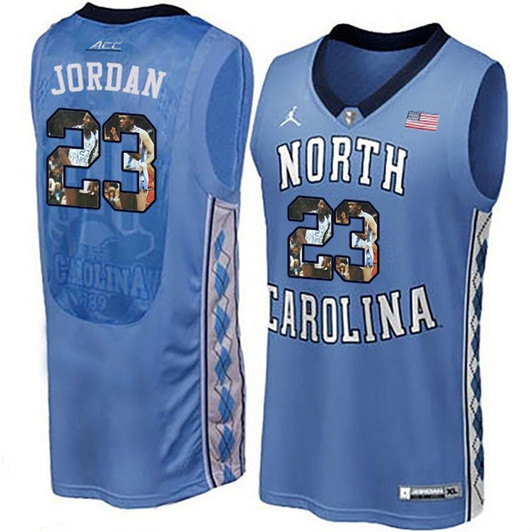 Unisex North Carolina Tar Heels Royal Michael Jordan   Basketball Jersey With Player Pictorial